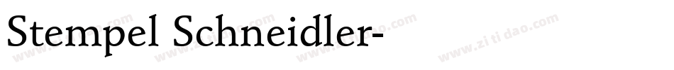 Stempel Schneidler字体转换